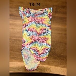 Rainbow leopard bodysuit